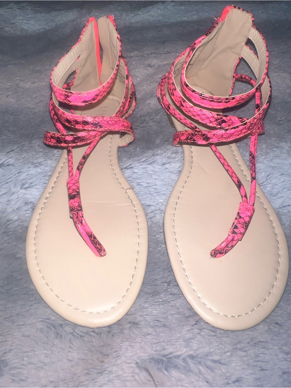 Women's Pink Strappy Gladiator Sandals
